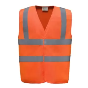 image of Yoko Mens Hi-vis Flame-retardant Anti-static Waistcoat (L) (Orange)