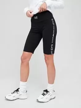 Image of EA7 Emporio Armani Logo Cycling Short - Black Size XS Women