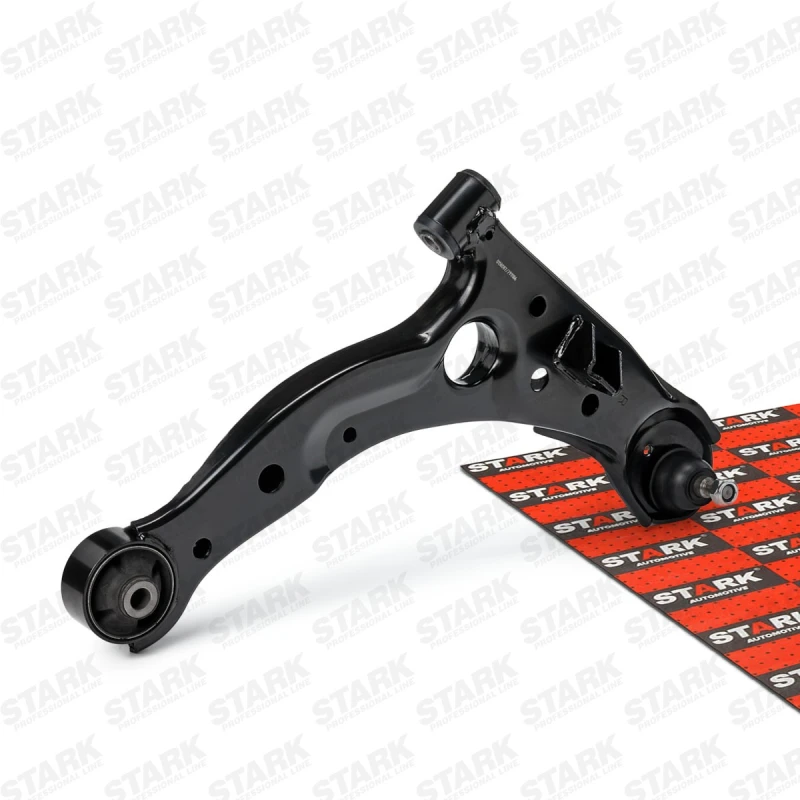 Image of STARK SKCA-0050284 Suspension arm Control Arm, Sheet Steel, Front Axle Right, with rubber mount Sheet Steel Track Control Arm (273)