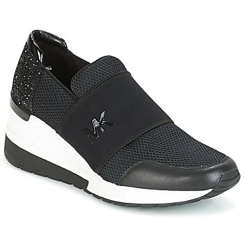Image of Michael Kors FELIX TRAINER womens Shoes Trainers in Black,2.5,7,8.5,3.5