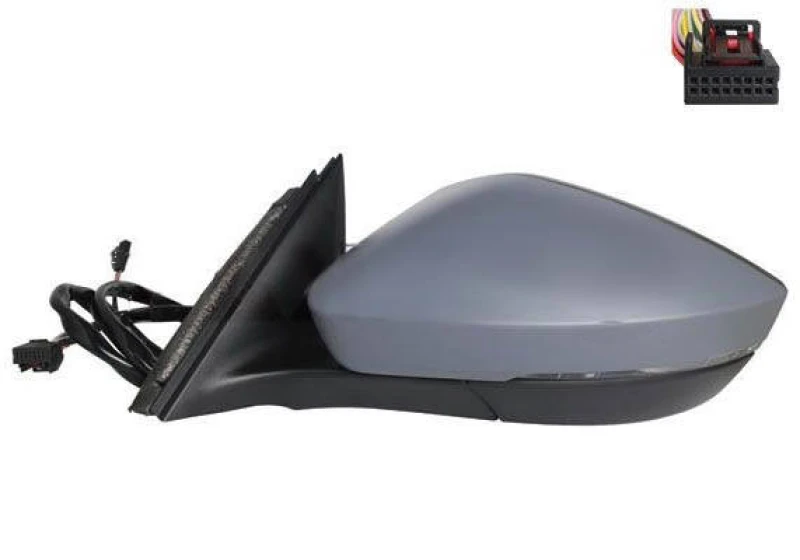 Image of ALKAR 6143735 Wing mirror Left, Electric, with Peripheral Lighting, primed Outside Mirror (50)