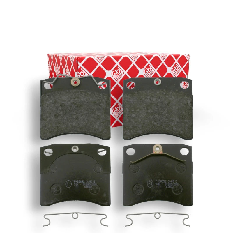 Image of FEBI BILSTEIN 16200 Brake pad set Front Axle, excl. wear warning contact, with staples Brake Pad Set,disc brake (402)