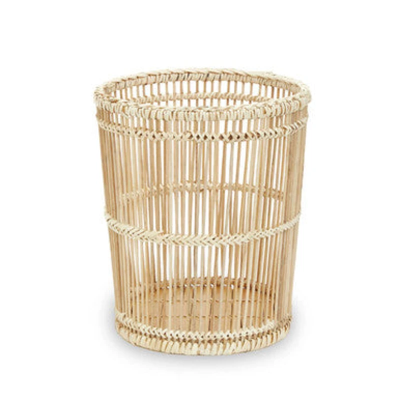 Image of Premier Housewares Rustc Rattan And Bamboo Waste Bin Natural