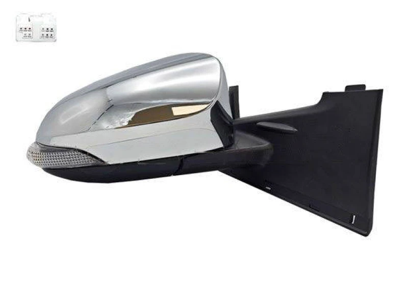 Image of ALKAR 6156529 Wing mirror Right, chrome, Electric, Convex Outside Mirror (50)