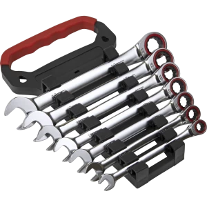 image of Sealey 7 Piece Ratchet Combination Spanner Set