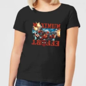 Image of Marvel Deadpool Maximum Effort Womens T-Shirt - Black