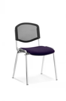Image of ISO Chrome Frame Mesh Back Bespoke Colour Fabric - (Min Order Qty X 4) Purple