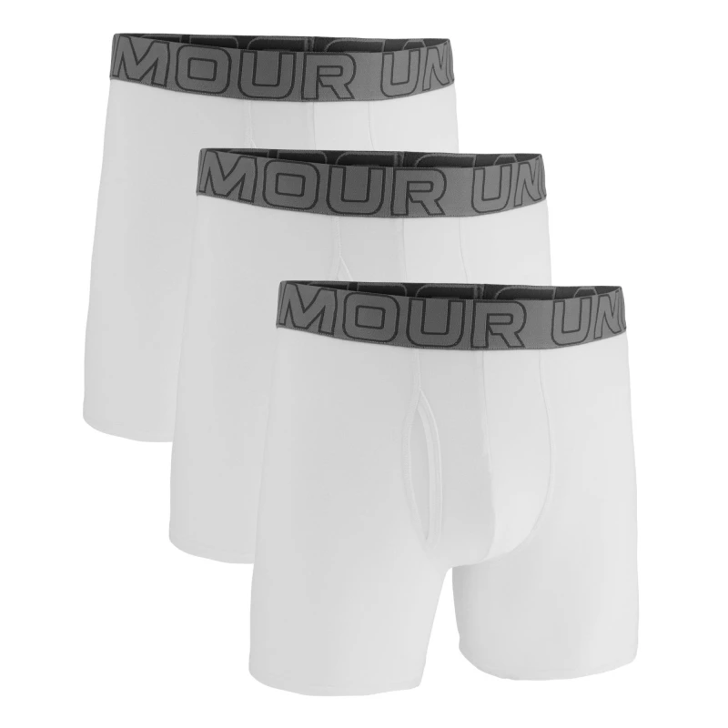 Image of Under Armour Cotton 3 Pack Mens - White White S