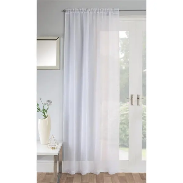 Image of Tyrone Textiles Jewel All Over Diamonte Voile Panel - White 54x48in