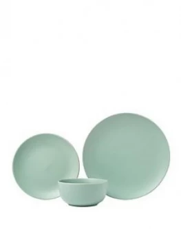 image of Sabichi 12 Piece Green Matte Stoneware Dinner Set