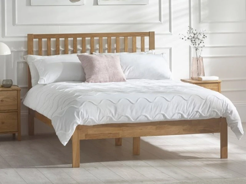 Image of Julian Bowen Coxmoor 5ft King Size Oak Wooden Bed Frame