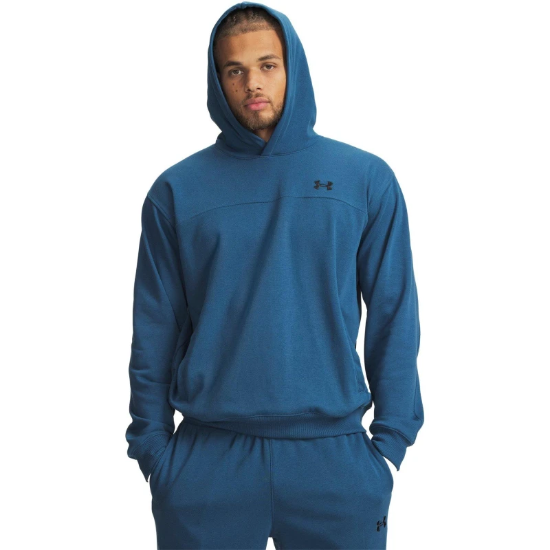 Image of Under Armour Mens Rival Lightweight Performance Hoodie Blue/Black male XL