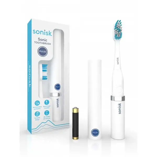 Image of Sonisk Pulse Battery Operated Teal Toothbrush