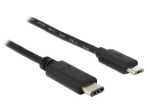 Image of DeLOCK 83602 USB cable 1m USB 2.0 USB C Micro-USB B Black