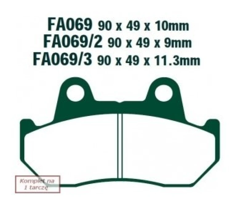 Image of EBC Brakes FA069HH Brake pad set Brake Pad Set,disc brake (402)