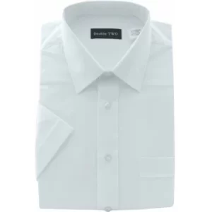 Image of Double Two Mens 17.5IN Short Sleeve White Classic Shirt