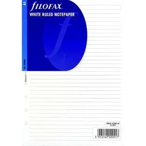 Image of Filofax Refill A5 Ruled Paper White Pack of 25 343008
