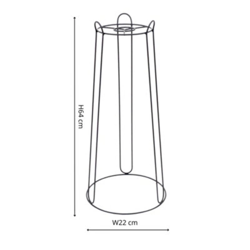 Image of Ivyline Saluzzo Black Plant Stand H64Cm D22Cm
