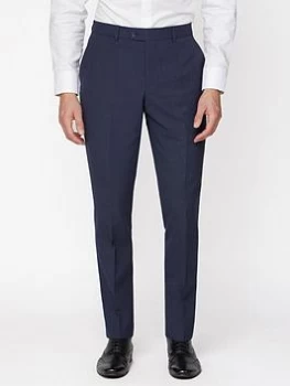 image of Jeff Banks Jeff Banks Texture Travel Suit Trousers In Regular Fit - Navy, Size 40, Length Regular, Men