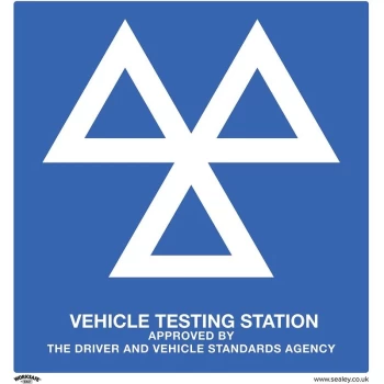 image of Sealey SS51P1 Warning Safety Sign - MOT Testing Station - Rigid Plastic