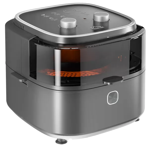 Image of Homcom 800-164V70Gy 1350W 6.5L Oil Free Airfryer