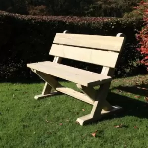 Image of Hawthorn Aschcombe Outdoor Bench, Wood