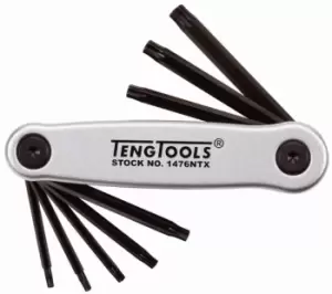 Image of Teng Tools 1476NTX 7 x Folding TX Key Set - Aluminium Case