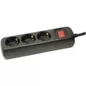 LogiLink LPS206B Power strip (+ switch) Black PG connector