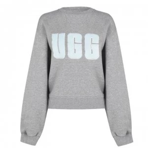 Image of Ugg Fuzzy Crew Sweatshirt - Grey/Ice