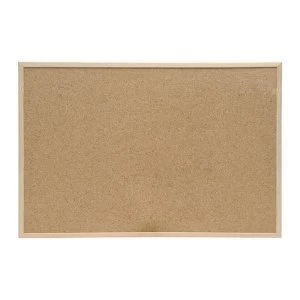 image of 5 Star Eco W900xH600mm Noticeboard Cork with Pine Frame