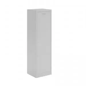 Image of Steel workwear combi locker with 1 full width shelf and 3 half width