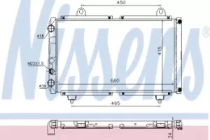 Image of 63558 Nissens Radiator engine cooling