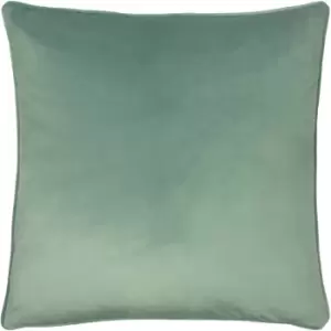 image of Opulence Soft Velvet Cushion Eau De Nil, Eau De Nil / 55 x 55cm / Polyester Filled