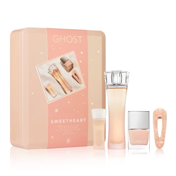 image of Ghost Sweetheart Gift Set 30ml Eau de Toilette + 5ml Eau de Toilette + 10ml Nude Nail Polish + Hair Clip