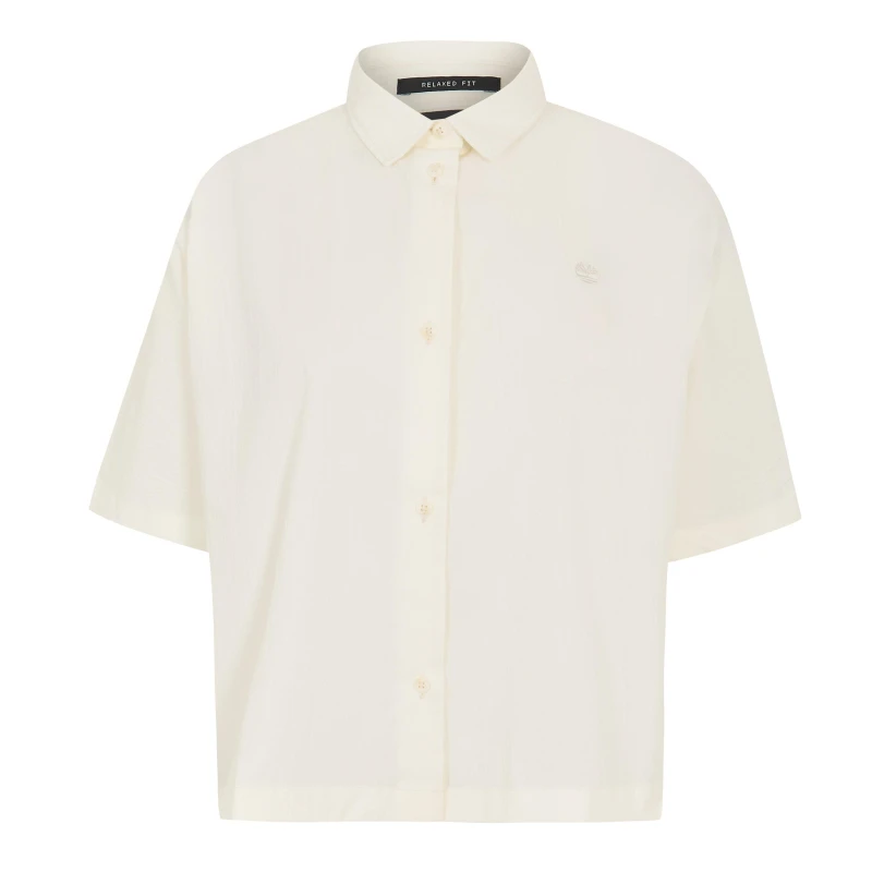 Image of Timberland Womens S/S Short Sleeve Shirt Vintage White female 6 (2XS)