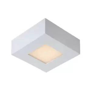 image of Lucide brice-led - Flush Ceiling Light Bathroom - LED Dim. - 1x8W 3000K - IP44 - White