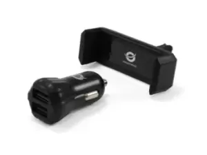 image of Conceptronic 2-Port USB Car Charger Kit