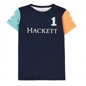 Hackett Hacket Logo T Shirt - Navy 5CV