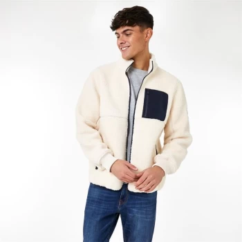Image of Jack Wills Sherpa Zip Fleece - Beige