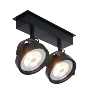 Image of Lenox Spot Twin Spotlight Black Matt