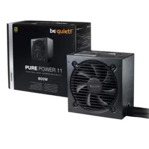 image of Be Quiet! 600W Pure Power 11 PSU, Fully Wired, Rifle Bearing Fan, 80 Gold, Cont. Power