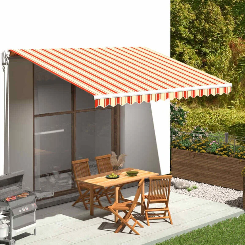 Image of VIDAXL Replacement Fabric for Awning Yellow and Orange 4.5x3.5 m Vidaxl 8720286150917