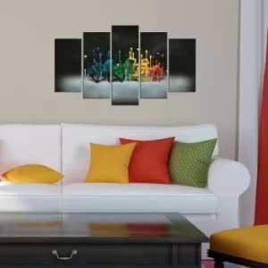 Image of 5MX-74 Multicolor Decorative MDF Painting (5 Pieces)