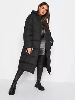Image of Yours 2 In 1 Padded Longline Gilet, Black, Size 14, Women