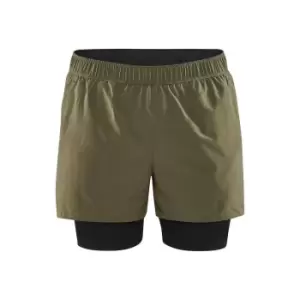 image of Craft Mens ADV Essence Stretch 2 in 1 Shorts (L) (Rift)