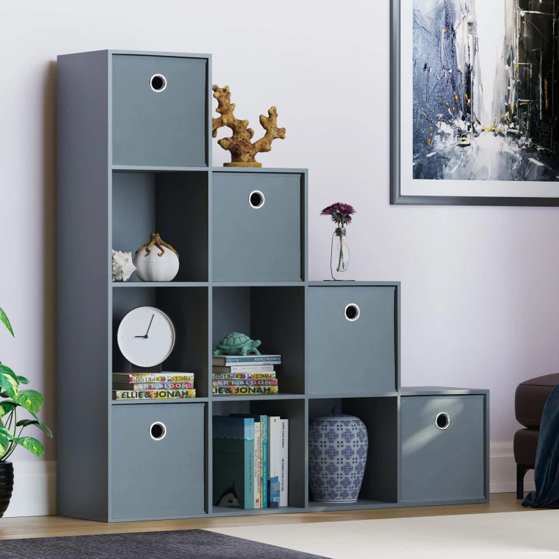 Image of Lassic 10 Cube Storage Unit (G) + Set of 5 Storage Cubes Grey unisex 10 Unit