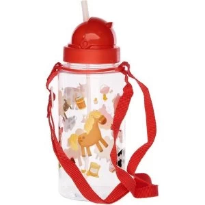 image of 450ml Childrens Reusable Water Bottle with Straw - Bramley Bunch Farm