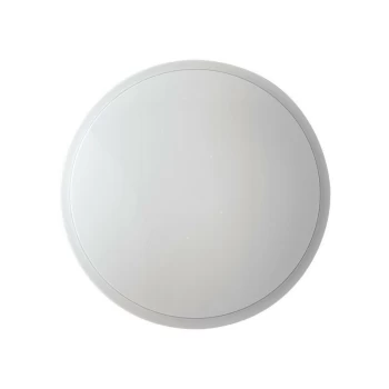 image of Fan Europe Ego - LED Dimmable Round Flush Ceiling Lamp, White Stardust, 3000- 4000-6000K