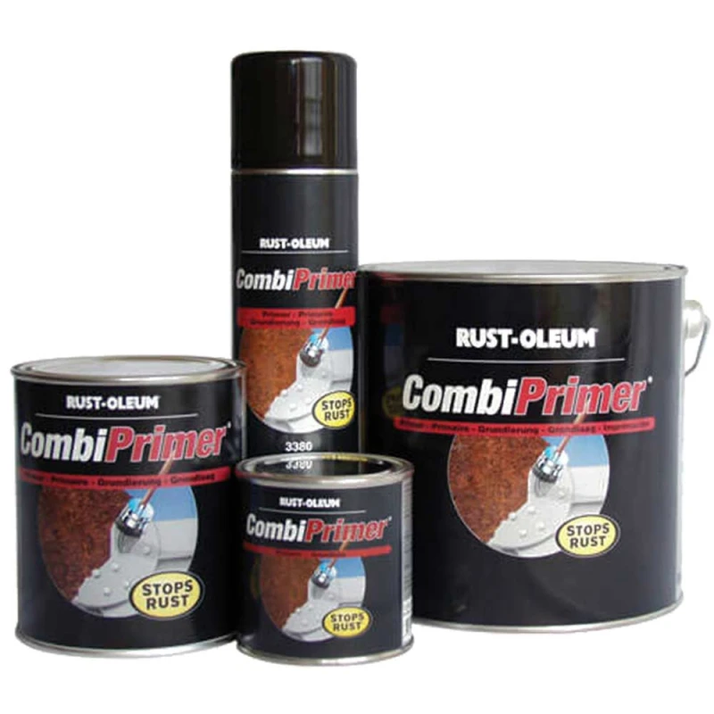 Image of Rust Oleum CombiPrimer Anti Rust Metal Primer Spray Paint 3369.0.4 Colour: Red