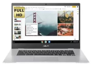 image of ASUS CX1500 15.6" Celeron 4GB 128GB Chromebook - Silver